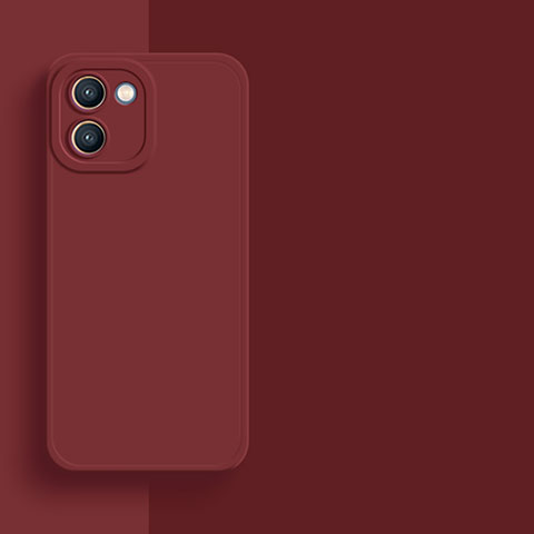 Funda Silicona Ultrafina Goma 360 Grados Carcasa para Samsung Galaxy A03 Rojo Rosa
