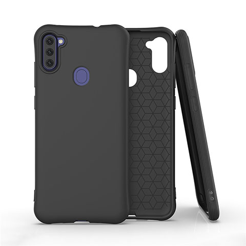 Funda Silicona Ultrafina Goma 360 Grados Carcasa para Samsung Galaxy A11 Negro