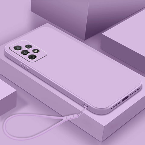 Funda Silicona Ultrafina Goma 360 Grados Carcasa para Samsung Galaxy A72 5G Purpura Claro