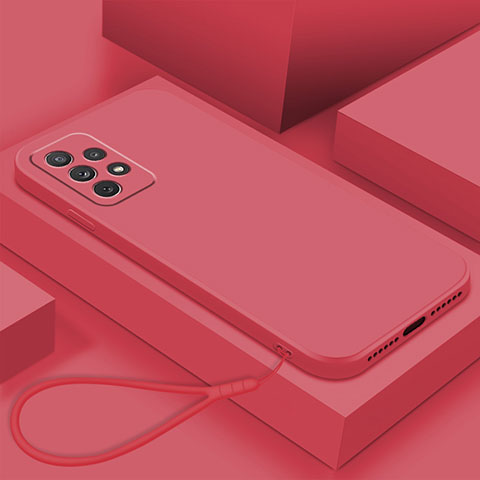 Funda Silicona Ultrafina Goma 360 Grados Carcasa para Samsung Galaxy A72 5G Rojo
