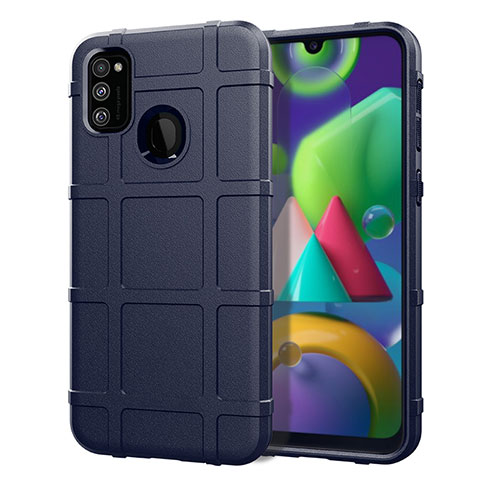 Funda Silicona Ultrafina Goma 360 Grados Carcasa para Samsung Galaxy M21 Azul