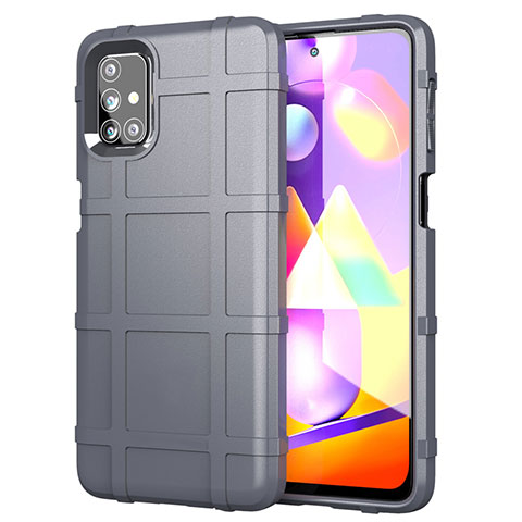 Funda Silicona Ultrafina Goma 360 Grados Carcasa para Samsung Galaxy M31s Gris