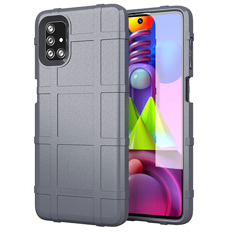 Funda Silicona Ultrafina Goma 360 Grados Carcasa para Samsung Galaxy M51 Gris