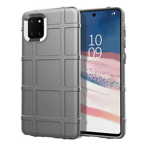 Funda Silicona Ultrafina Goma 360 Grados Carcasa para Samsung Galaxy M60s Plata