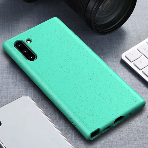 Funda Silicona Ultrafina Goma 360 Grados Carcasa para Samsung Galaxy Note 10 Cian