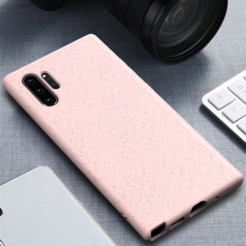 Funda Silicona Ultrafina Goma 360 Grados Carcasa para Samsung Galaxy Note 10 Plus 5G Oro Rosa