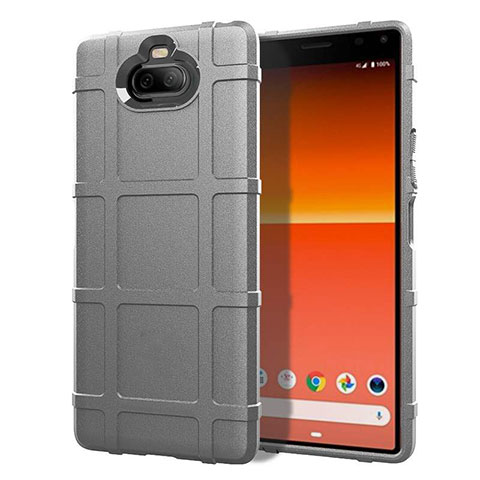 Funda Silicona Ultrafina Goma 360 Grados Carcasa para Sony Xperia 8 Gris