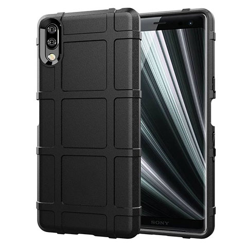 Funda Silicona Ultrafina Goma 360 Grados Carcasa para Sony Xperia L3 Negro