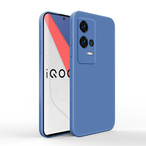 Funda Silicona Ultrafina Goma 360 Grados Carcasa para Vivo iQOO 8 5G Azul