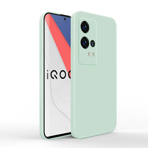 Funda Silicona Ultrafina Goma 360 Grados Carcasa para Vivo iQOO 8 Pro 5G Menta Verde