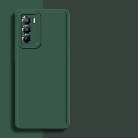 Funda Silicona Ultrafina Goma 360 Grados Carcasa para Vivo iQOO 9 SE 5G Verde Noche