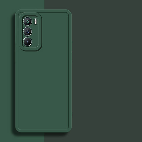 Funda Silicona Ultrafina Goma 360 Grados Carcasa para Vivo iQOO Neo5 SE 5G Verde Noche