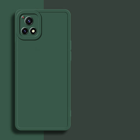 Funda Silicona Ultrafina Goma 360 Grados Carcasa para Vivo iQOO U3 5G Verde Noche