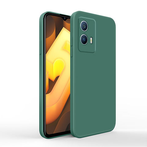 Funda Silicona Ultrafina Goma 360 Grados Carcasa para Vivo iQOO U5 5G Verde Noche