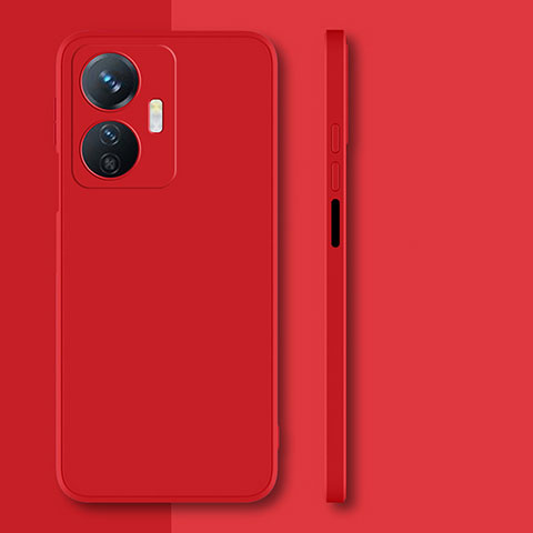 Funda Silicona Ultrafina Goma 360 Grados Carcasa para Vivo iQOO Z6 Lite 5G Rojo