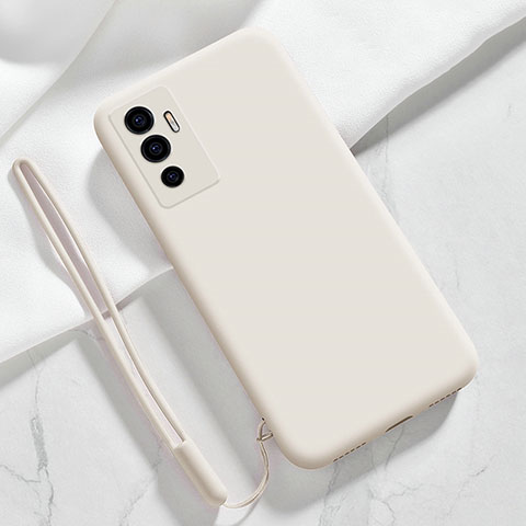 Funda Silicona Ultrafina Goma 360 Grados Carcasa para Vivo V23e Blanco