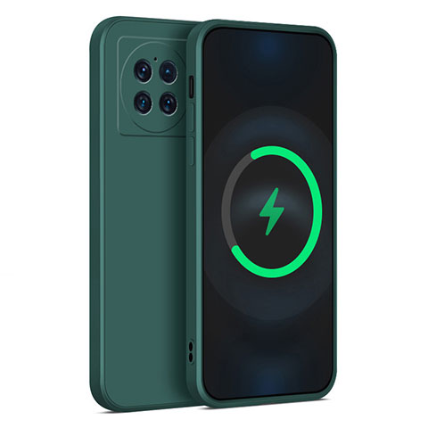 Funda Silicona Ultrafina Goma 360 Grados Carcasa para Vivo X Note Verde Noche