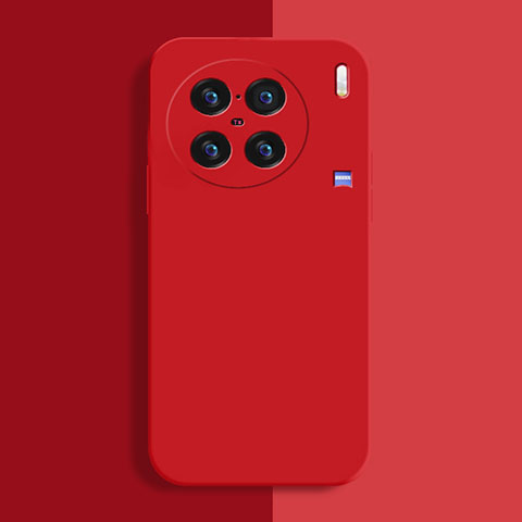 Funda Silicona Ultrafina Goma 360 Grados Carcasa para Vivo X90 Pro+ Plus 5G Rojo