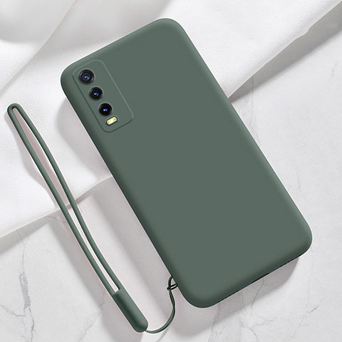 Funda Silicona Ultrafina Goma 360 Grados Carcasa para Vivo Y11s Verde Noche