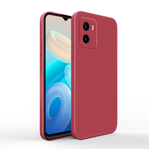 Funda Silicona Ultrafina Goma 360 Grados Carcasa para Vivo Y15C Rojo