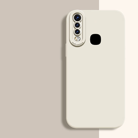 Funda Silicona Ultrafina Goma 360 Grados Carcasa para Vivo Y3s Blanco