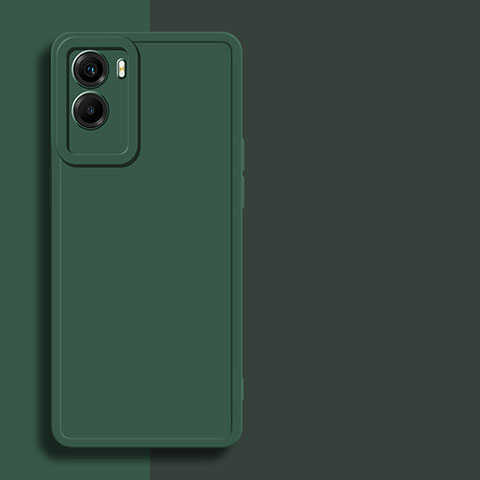 Funda Silicona Ultrafina Goma 360 Grados Carcasa para Vivo Y55s (2021) Verde Noche