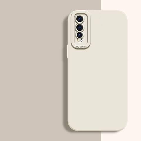 Funda Silicona Ultrafina Goma 360 Grados Carcasa para Vivo Y70t 5G Blanco