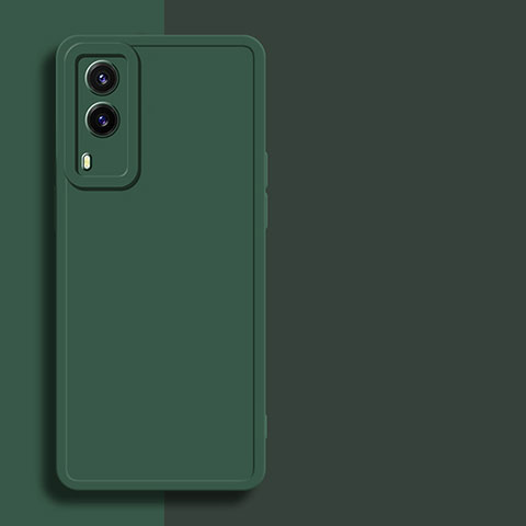 Funda Silicona Ultrafina Goma 360 Grados Carcasa para Vivo Y71t 5G Verde Noche