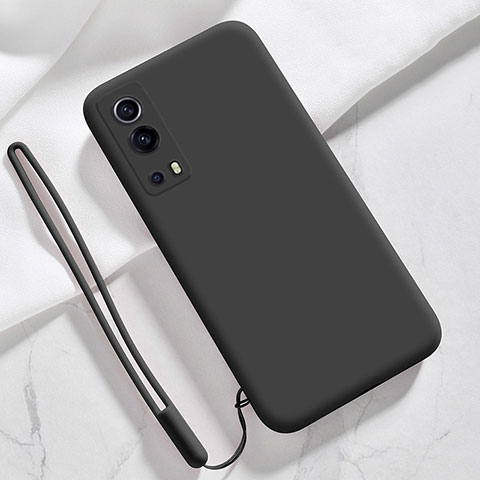 Funda Silicona Ultrafina Goma 360 Grados Carcasa para Vivo Y72 5G Negro