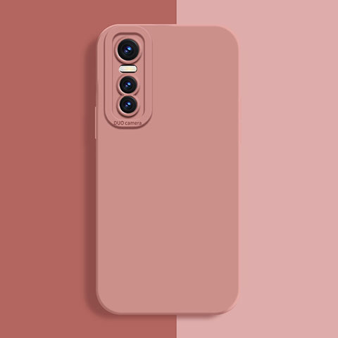 Funda Silicona Ultrafina Goma 360 Grados Carcasa para Vivo Y73s 5G Rosa