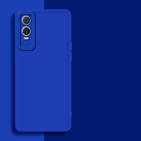 Funda Silicona Ultrafina Goma 360 Grados Carcasa para Vivo Y76s 5G Azul