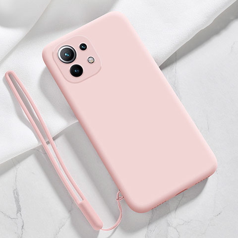 Funda Silicona Ultrafina Goma 360 Grados Carcasa para Xiaomi Mi 11 Lite 5G NE Rosa