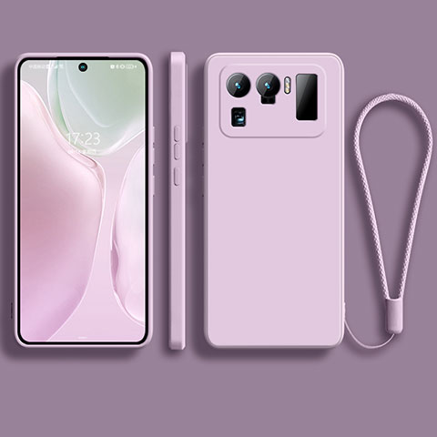 Funda Silicona Ultrafina Goma 360 Grados Carcasa para Xiaomi Mi 11 Ultra 5G Purpura Claro