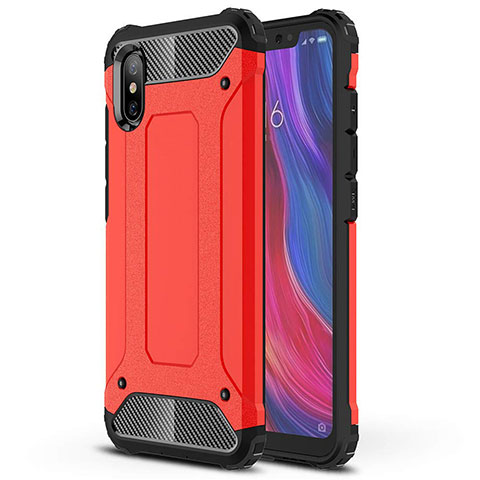 Funda Silicona Ultrafina Goma 360 Grados Carcasa para Xiaomi Mi 8 Pro Global Version Rojo