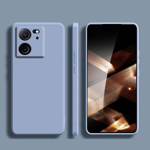 Funda Silicona Ultrafina Goma 360 Grados Carcasa para Xiaomi Redmi K60 Ultra 5G Gris Lavanda