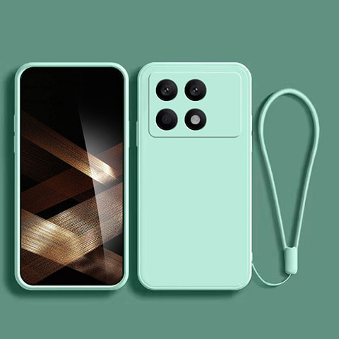 Funda Silicona Ultrafina Goma 360 Grados Carcasa para Xiaomi Redmi K70 Pro 5G Cian