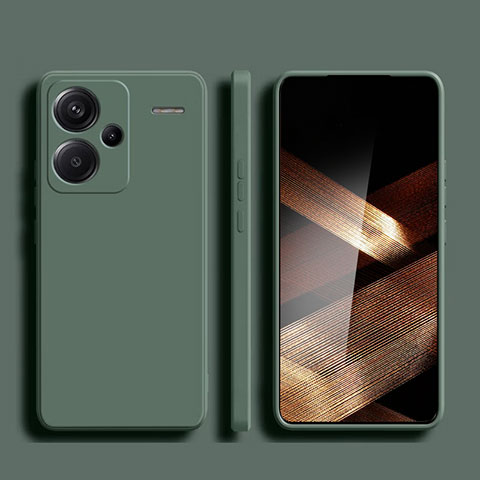 Funda Silicona Ultrafina Goma 360 Grados Carcasa para Xiaomi Redmi Note 13 Pro+ Plus 5G Verde Noche