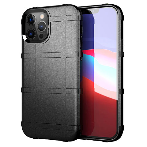 Funda Silicona Ultrafina Goma 360 Grados Carcasa S01 para Apple iPhone 12 Pro Max Negro