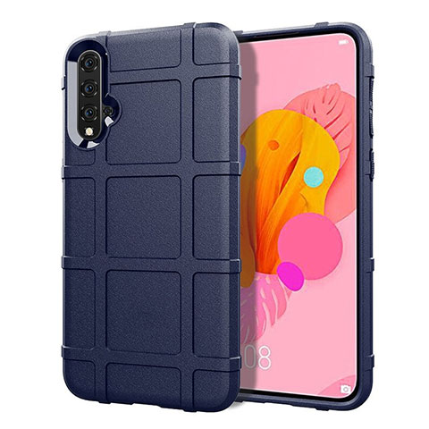 Funda Silicona Ultrafina Goma 360 Grados Carcasa S01 para Huawei Nova 5 Azul