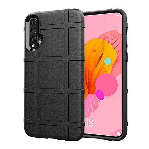 Funda Silicona Ultrafina Goma 360 Grados Carcasa S01 para Huawei Nova 5 Negro