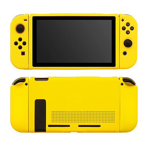 Funda Silicona Ultrafina Goma 360 Grados Carcasa S01 para Nintendo Switch Amarillo