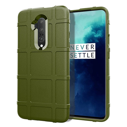 Funda Silicona Ultrafina Goma 360 Grados Carcasa S01 para OnePlus 7T Pro 5G Verde