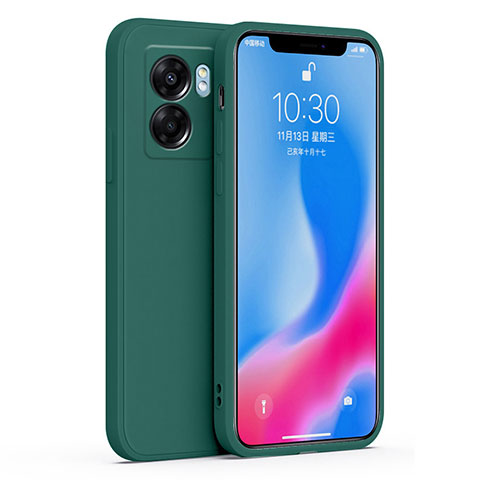 Funda Silicona Ultrafina Goma 360 Grados Carcasa S01 para OnePlus Nord N300 5G Verde Noche