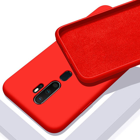 Funda Silicona Ultrafina Goma 360 Grados Carcasa S01 para Oppo A11 Rojo