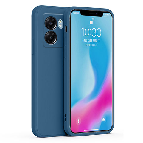 Funda Silicona Ultrafina Goma 360 Grados Carcasa S01 para Oppo A57 5G Azul Cielo