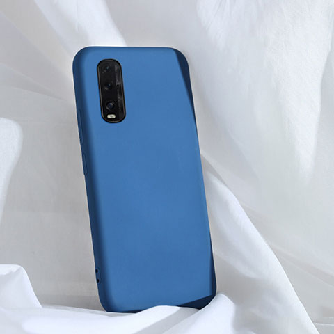 Funda Silicona Ultrafina Goma 360 Grados Carcasa S01 para Oppo Find X2 Azul