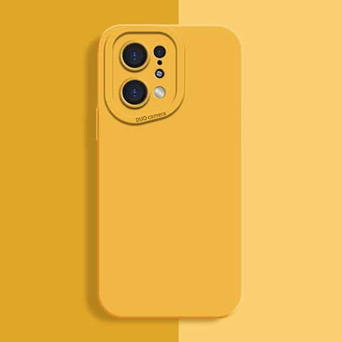 Funda Silicona Ultrafina Goma 360 Grados Carcasa S01 para Oppo Find X5 5G Amarillo