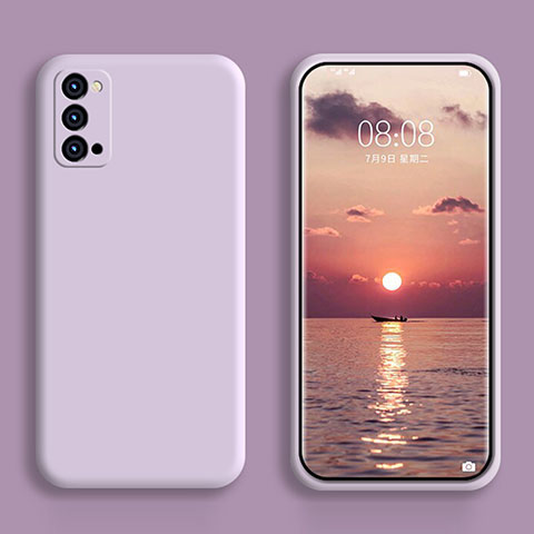 Funda Silicona Ultrafina Goma 360 Grados Carcasa S01 para Oppo Reno6 Pro 5G Purpura Claro