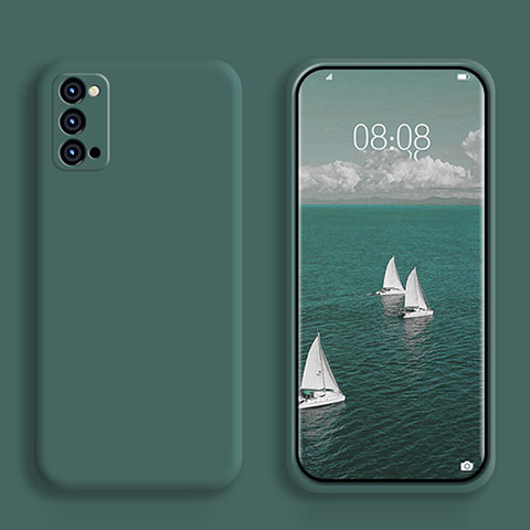 Funda Silicona Ultrafina Goma 360 Grados Carcasa S01 para Oppo Reno6 Pro+ Plus 5G Verde