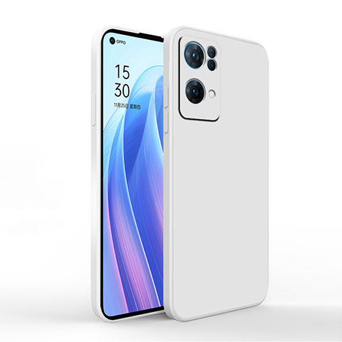 Funda Silicona Ultrafina Goma 360 Grados Carcasa S01 para Oppo Reno7 Pro 5G Blanco